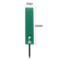 Antena RF LoRa 433MHz PCB Internal 32*7mm dengan Konektor UFL, Gain 2dBi, Daya 10W untuk Modul Transmisi Data Nirkabel