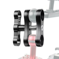 Support de fixation à rotule et pince pour bras articulé pour lampes de plongée étendues, compatible avec les caméras GoPro, DJI, Insta360, pour utilisation sous-marine