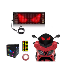 16*32 LED Teufelsaugen-Licht für Motorradfahren DIY Textanzeige Programmierbares Matrix-Pixel-Panel mit App/Fernbedienung für Motorräder