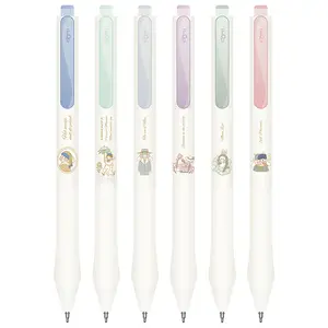 Oil painting style press gel pen double beads CS high value cute cartoon brush signature black ink pen