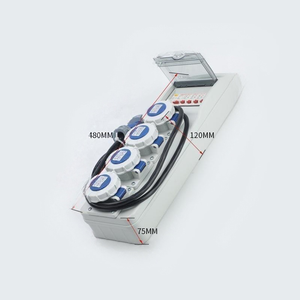IP67 Portable Industrial <b>Socket</b> Box Single Phase 40A RCD 4ways MCB 3x220V for Temporary Site Power - Product Image 2
