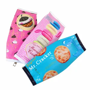 Kawaii Macaron Nut Biscuit không thấm nước bút chì trường hợp thực phẩm ngon thiết kế bút chì túi văn phòng trường văn phòng phẩm Nguồn cung cấp