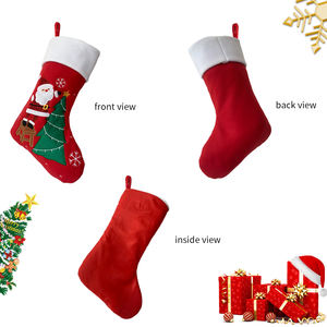 BSCI 2026 Nouvelle Chaussette de Noël Personnalisée avec Motif Dessin Animé pour Broderie, Échantillon Gratuit, Décoration Mignonne pour Cheminée de Noël à Domicile - Product Image 3
