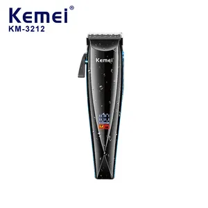 Kemei Em Estoque Profissional km-3212 Ajustável Lâmina Led Display Cordless Man Barber Electric Hair Clipper Fabricante