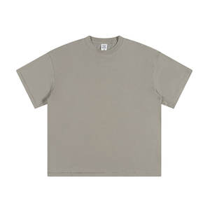 Ropa de calle de lujo personalizada camiseta de peso pesado 100% algodón en blanco de gran tamaño hombro caído recortado camiseta de los hombres - Product Image 1