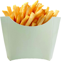 Boîte en papier frites de luxe en gros avec logo personnalisé plastification brillante pour emballage alimentaire de pop-corn boulangerie sucrée biscuit