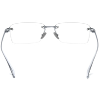 Gafas Borregls sin Montura de Titanio para Hombre, Diseño de Marca, Montura Cuadrada para Mujer, Gafas Ópticas Ultraligeras sin Marco, Act-fix