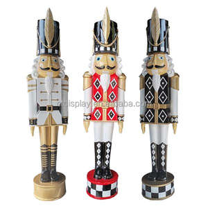 Grande 240cm decorazione <span class=keywords><strong>di</strong></span> natale all'aperto in fibra <span class=keywords><strong>di</strong></span> vetro <span class=keywords><strong>schiaccianoci</strong></span> soldato con materiale in resina pittura tecnica <span class=keywords><strong>a</strong></span> <span class=keywords><strong>forma</strong></span> <span class=keywords><strong>di</strong></span> Display modello - Product Image 3