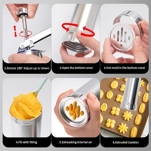 Spritz Cookie Press Gun Và Icing Set Nhà Sản Xuất Hợp Kim Cookie Maker Với 20 Đĩa 4 Bánh Ngọt Tip Biscuit Khuôn Công Cụ - Product Image 5