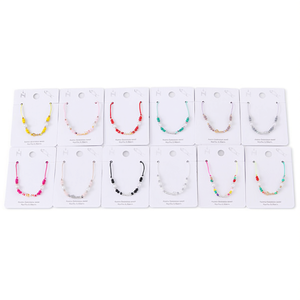 Stainless Steel Beaded <b>Bracelet</b> <b>Set</b> 12Pcs Handmade Fashion Jewelry For Gift Unisex Trendy Style - Product Image 3