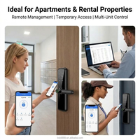 Serrure intelligente Tuya WiFi étanche pour portes en fer TTlock, avec empreinte digitale et cloud, pour portes en acier/bois
