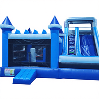 Château gonflable commercial en PVC avec toboggan pour enfants, idéal pour les fêtes en extérieur