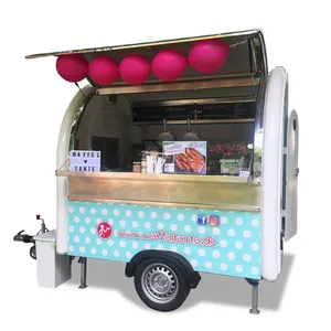 Quiosco móvil personalizado con certificado CE, carrito de café para helados, pizza, waffle, crepe, palomitas de maíz, barbacoa, remolque de comida, camión