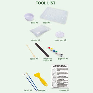 Kit de pintura de yeso divertido superventas, molde de dibujos animados, dinosaurio de yeso, juguetes Diy para niños, juguetes educativos para dibujar - Product Image 5
