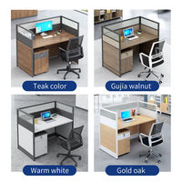 XTBGZ-041 de bureau moderne en forme de L, ensemble de mobilier de bureau avec bureau et table du personnel en mélamine durable