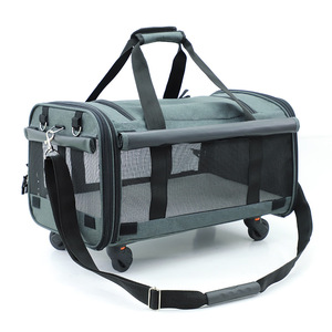 Portable Foldable <b>Pet</b> Travel <b>Carrier</b> Eco-Friendly Dog and Cat Tote Bag with Wheels and Zipper Closure for Outdoor Adventures - Product Image 1
