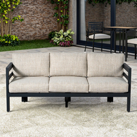 Günstige Preise Modernes Outdoor-Sofa-Set mit Aluminiumrahmen Wetterfest für Garten, Terrasse, Hotel & Innenhof