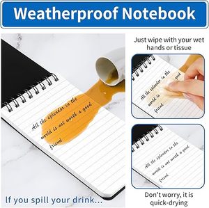 <b>Small</b> A5 Hardcover Leather Waterproof Journal <b>Notebook</b> with Lined Pages Gift Option for Outdoor Use - Product Image 3