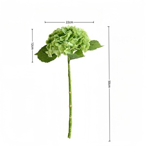 Ortensie Artificiali di Alta Qualità, Fiori in Lattice Realistici a Testa Grande, Verde e Bianco, per Decorazioni Matrimoniali - Product Image 6