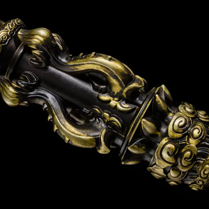 HCMY Black Myth Wukong Golden Hoop Rod Semi-Metal Arme Modèle Jouet Épées Pour Cosplay One-to-One Jouets Physiques Ruyi Extensible - Product Image 5