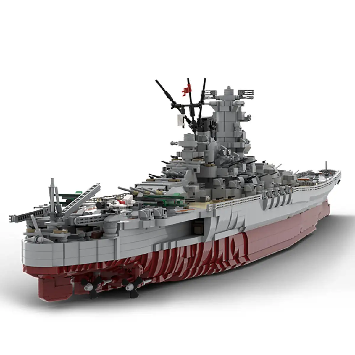 perfektchoice 10 Pieces Battleship Warship Models Assembled DIY Playsets Gray