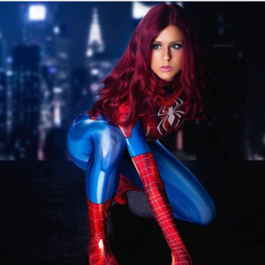 Costume de cosplay <span class=keywords><strong>sexy</strong></span> pour femme, super-héros d'Halloween, combinaison en spandex, combinaison extensible avec barboteuse en similicuir - Product Image 3