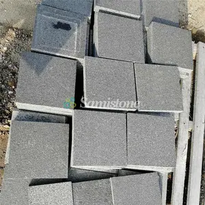 Samistone Granite Stone Parking Tile Outdoor Black Granite Tiles