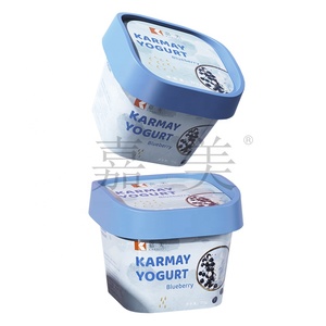 Vaso de yogur de plástico con tapa y cuchara incluida, 4 onzas (125 ml), vaso cuadrado de PP para delicateses, mini vaso de yogur, vaso para envasado con diseño de etiquetado en molde. - Product Image 6