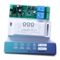 Modul Sakelar Relai WiFi Pintar 2ch Dc 7-32V Ac 5v Usb, Kontrol Jarak Jauh Aplikasi EWeLink Penerima Bt Rf433, Berfungsi untuk Alexa Google Home