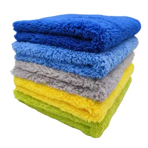 Super Absorbent Car Drying Towel Quick-dry Oem 40 40 Coral Fleece Edgeless Microfiber Car Towel
