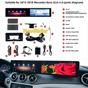หน้าจอวิทยุมัลติมีเดียในรถยนต์แบบจอคู่ สำหรับรถยนต์เมอร์เซเดสเบนซ์ GLA CLA CLASS W176 X117 X156 W463 W246 ปี 2015-2018 พร้อมระบบ GPS Car Play และ 4G - Product Image 1