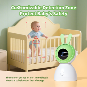 Monitor para Bebés de 2MP con Pantalla de 4.3 Pulgadas, Comunicación Bidireccional, Visión Nocturna, Detección de Ruido, Recordatorio de Alimentación, 14 Canciones de Cuna, Luz Nocturna RGB - Product Image 2