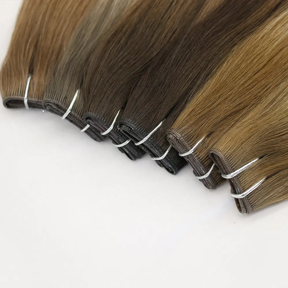 Fermaglio per capelli Remy umano russo 100% nel commercio all'ingrosso Clip invisibile senza soluzione di continuità nell'estensione dei capelli capelli umani