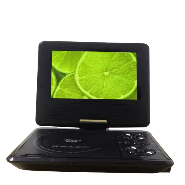 Portable 7 Inch DVD Player Mini LCD With Battery Remote Control Swivel Screen Home