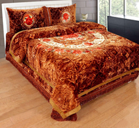 Couverture en Raschel double épaisseur sur mesure en usine, 3 pièces/5 pièces/10 pièces, 3-8 kg, 220*240 cm, taille King, 2 épaisseurs, épaisse, chaude, couvertures en fourrure de vison coréenne