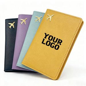 Custom Logo Travel Cover Pu Leather Id <b>Passport</b> Credit Holder Case Business Card <b>Wallet</b> - Product Image 1