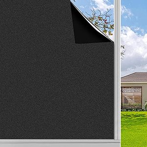 UDK Película de ventana adhesiva estática blanca y negra Película de vidrio esmerilado de PVC para mantener fuera UV - Product Image 5