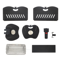 Vente en gros de paniers en maille en acier inoxydable gril de barbecue automatique gril de barbecue à charbon de bois rotatif électrique sans fumée