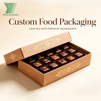 Boîtes à chocolat de luxe en papier alimentaire avec logo personnalisé, boîtes cadeaux pour bonbons sucrés, emballage de truffes au chocolat pour les petites entreprises