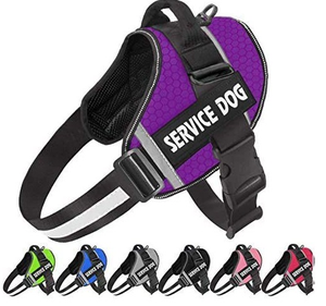 Nouveau grand gilet de chien en Nylon réfléchissant motif solide rembourré tactique poitrine dos laisse pour visibilité nocturne pour <span class=keywords><strong>Amazon</strong></span> harnais pour animaux de compagnie - Product Image 4