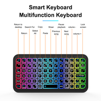 Mini Teclado Inalámbrico Topleo IR con Mouse, Retroiluminación de 7 Colores, Portátil
