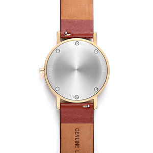 Delle donne in oro rosa orologi in pelle bianca di marca etichetta personalizzata <span class=keywords><strong>orologio</strong></span> - Product Image 5