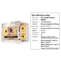 Boîtier d'ordinateur populaire Wanmisle T13 Vertical Sea View Room, châssis de bureau MicroATX avec panneau latéral en verre pour refroidissement DIY