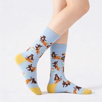 Nouvelles arrivées : chaussettes de sport décontractées pour hommes en coton, motif animal imprimé en 3D, logo jacquard personnalisé, couleurs estivales
