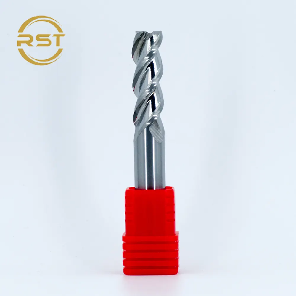 Milling cutter cnc tools solid carbide hrc45 hrc55 hrc65 single flute spiral aluminium end mill 10mm