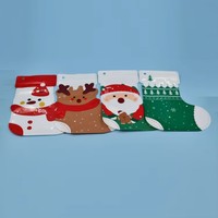 Sacs refermables créatifs en forme de chaussettes de Noël, emballages plastiques auto-adhésifs pour cadeaux et bonbons, impression par gravure, traitement de surface