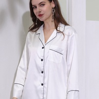 Piyama Wanita Fung 6001, Setelan Tidur Satin Berenda, Pakaian Tidur Sutra Seksi, Gaun Tidur, Chemise De Nuit