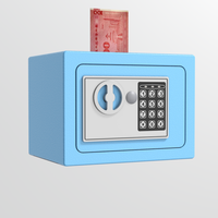 Coffre-fort miniature pour la maison et le bureau, avec insertion de pièces de monnaie, en acier, électronique, numérique et à clé, pour la sécurité des fonds