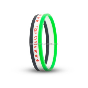 Pulsera de Silicona Personalizada con la Bandera de Siria 2020, Pulsera de Silicona de Moda, Pulseras de Goma - Product Image 1