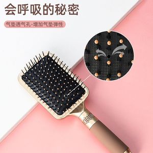Brosse à cheveux à coussin d'air, rose gold, ovale, pour massage des cheveux longs, antistatique, portable, pour boucler les cheveux - Product Image 3